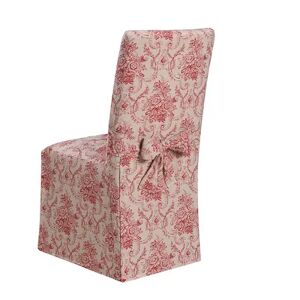Kathy Ireland Chateau Dining Room Chair Slipcover, Med Red