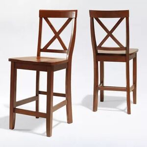 Crosley Furniture 2-piece X-Back Counter Chair Set, Clrs