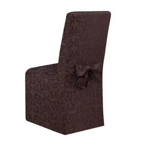 Kathy Ireland Americana Dining Room Chair Slipcover, Dark Brown