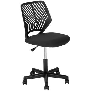 Monarch Mid-Back Adjustable Armless Office Chair, Black