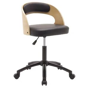 SD Studio Designs Ashwood Office Chair In Black/Ashwood, Beige Over