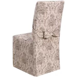 Kathy Ireland Chateau Dining Room Chair Slipcover, Grey