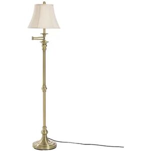 French Verdi Antique Swing Arm Floor Lamp, Brown