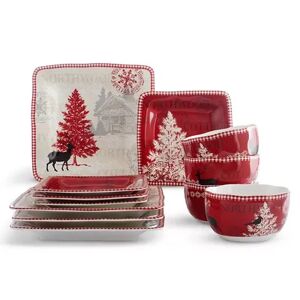 222 Fifth Northwood Cottage 12-pc. Dinnerware Set, Multicolor