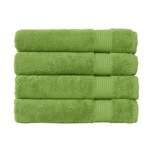 Classic Turkish Towels Genuine Cotton Soft Absorbent Amadeus Bath Towels 30x54 4 Piece Set, Green