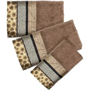 Popular Bath Safari Stripes 3-pc. Bath Towel Set, Brown