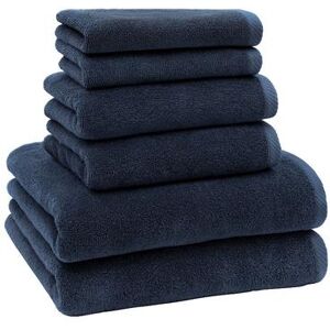 Linum Home Textiles 6-piece Turkish Cotton Ediree Bath Towel Set, Blue, 6 Pc Set