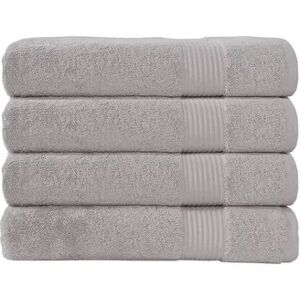 Classic Turkish Towels Genuine Cotton Soft Absorbent Amadeus Bath Towels 30x54 4 Piece Set, White