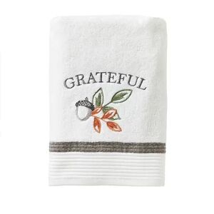 SKL Home Natures Harvest Bath Towel, White