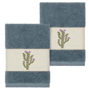 Linum Home Textiles Turkish Cotton Mila Embellished Washcloth Set, Multicolor, 4PC SET