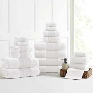 Amrapur Air Cloud 18-piece Bath Towel Set, White