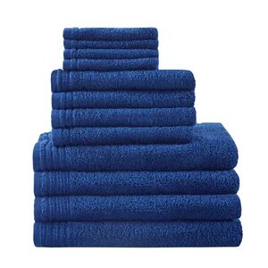 510 Design 12-piece Big Bundle Antimicrobial Cotton Bath Towel Set, Blue, 12 PK