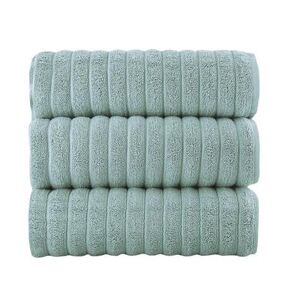 Classic Turkish Towels Genuine Cotton Soft Absorbent Brampton Bath Sheet Set of 3, Green