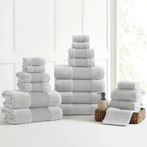 Amrapur Air Cloud 18-piece Bath Towel Set, Grey