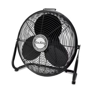 Air King 18 Inch 1/6 HP 3-Speed Indoor Industrial Open Motor Pivoting Floor Fan, Black