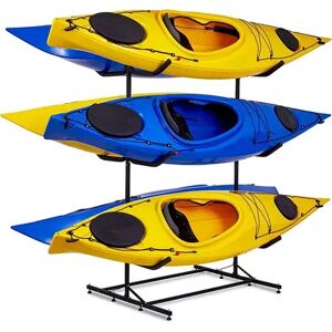 RaxGo Kayak Storage Rack, Indoor & Outdoor Freestanding Storage for 6 Kayak, Grey