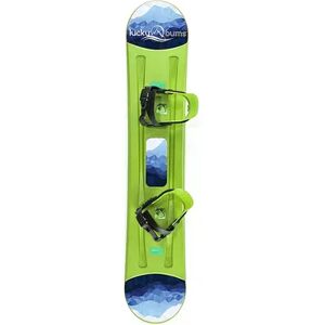 Lucky Bums 95cm Youth Kids Plastic Snowboard with Adjustable Bindings, Green