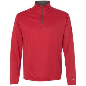 Badger Sport 4102 Men's Lightweight Long-Sleeve Quarter-Zip Performance Pullover T-Shirt size 3XL Polyester BG4102