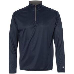 Badger Sport 4102 Men's Lightweight Long-Sleeve Quarter-Zip Performance Pullover T-Shirt size 2XL Polyester BG4102