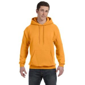 Hanes P170 Ecosmart 50/50 Pullover Hooded Sweatshirt in Gold size 2XL Cotton Polyester