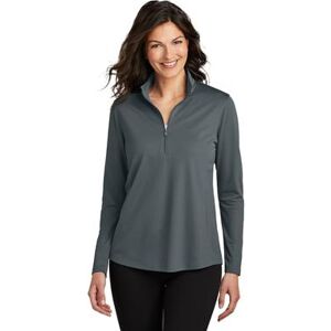 Port Authority LK112 Women's Dry Zone UV Micro-Mesh 1/4-Zip in Graphite Grey size 4XL Polyester