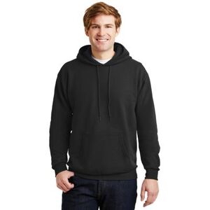 Hanes P170 Ecosmart 50/50 Pullover Hooded Sweatshirt in Black size 4XL Cotton Polyester