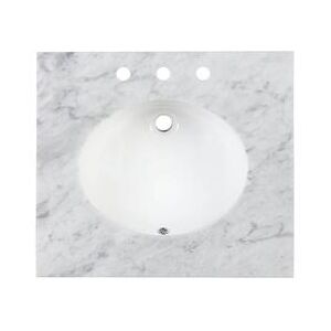 "Randolph Morris 24"" Carrara Marble Vanity Top with Oval Sink RM24-8-WH"