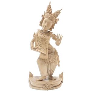 NOVICA Legong Keraton,'Hand-Carved Wood Dance-Themed Sculpture'