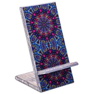 NOVICA Crazy Kaleidoscope,'Decoupage Wood Phone Stand'