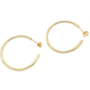 NOVICA Almost There,'Gold-Plated Brass Half-Hoop Earrings'