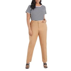 Plus Size Women's Kady Fit Double-Weave Pant by ELOQUII in Dune (Size 28)