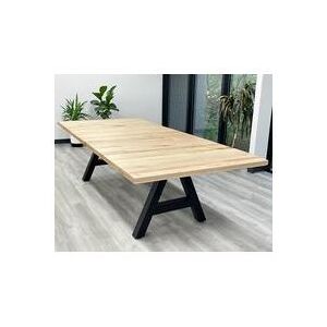 9' x 4' Solid Wood Conference Table with Metal A-Frame Base