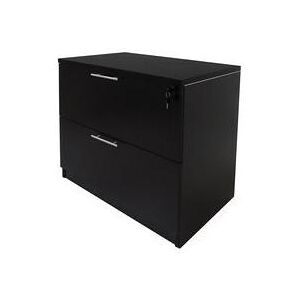 Black Locking 2-Drawer Lateral File