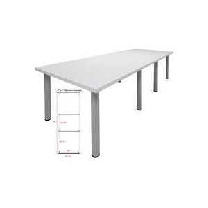 11' x 4' White Conference Table