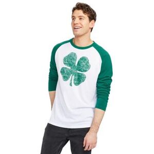 Tipsy Elves Men's Lucky Clover Long Sleeve Shirt