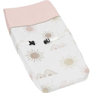 Sweet Jojo Designs Boho Desert Sun Girl Changing Pad Cover - Blush Pink Mauve Gold Taupe Bohemian Watercolor Mountains Southwest Nature Outdoors 32.0 In. L X 17.0 In. W X 6.0 In. H
