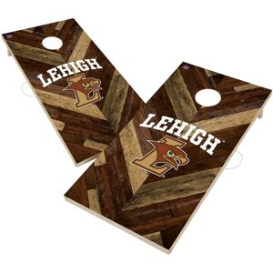 Skip's Garage Lehigh University Mountain Hawks Cornhole Board Set - Herringbone Design 48.0 In. L X 24.0 In. W X 12.0 In. H