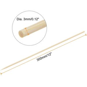 Unique 450pcs Bamboo Skewers Sticks 12 Inch 3mm Dia Natural Wooden Cocktail Picks - 12 12