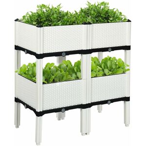 Costway Set of 4 Raised Garden Bed Elevated Flower Vegetable Herb Grow - See Description See Description