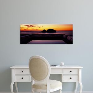 Easy Art Prints Panoramic Image 'Silhouette of islands in the ocean, Sutro Baths, San Francisco, California' Canvas Art 15 x 40