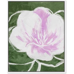 Rose In Green Canvas Muted Plants Flowers Abstract Wall Art by Art Remedy 16