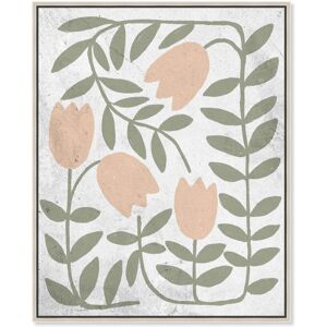 Tulips With Love Canvas Muted Plants Flowers Abstract Wall Art by Art Remedy 36