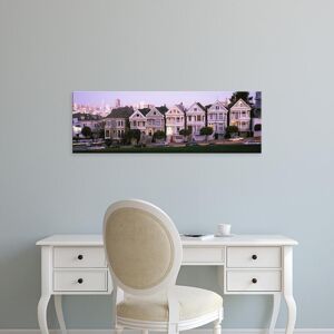 Easy Art Prints Panoramic Image 'Postcard Row, Seven Sisters, Painted Ladies, Alamo Square, San Francisco' Canvas Art 8 x 24