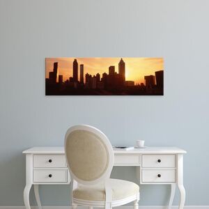 Easy Art Prints Panoramic Images's 'Sunset Skyline, Atlanta, Georgia, USA' Premium Canvas Art 12 x 36