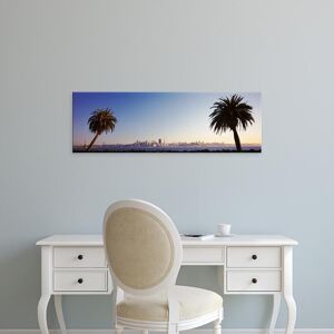 Easy Art Prints Panoramic Images's 'Palm Trees at Dusk, San Francisco, California, USA' Premium Canvas Art 12 x 36