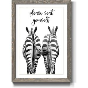 Wexford Home Zebra Bum-Premium Framed Print - Ready to Hang 23X32