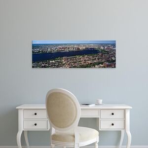 Easy Art Prints Panoramic Image 'View of a cityscape, Back Bay, Cambridge, Boston, Massachusetts, USA' Canvas Art 12 x 36