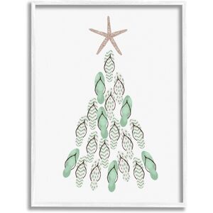 Stupell Flip Flop Beachy Christmas Tree Framed Giclee Art by Ziwei Li 11 x 14