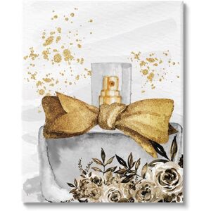 Stupell Glitzy Floral Perfume Bottle Speckled Glam Design Canvas Wall Art, Design by Kim Allen 36 x 48