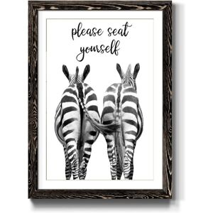 Wexford Home Zebra Bum-Premium Framed Print - Ready to Hang 27.5X37.5